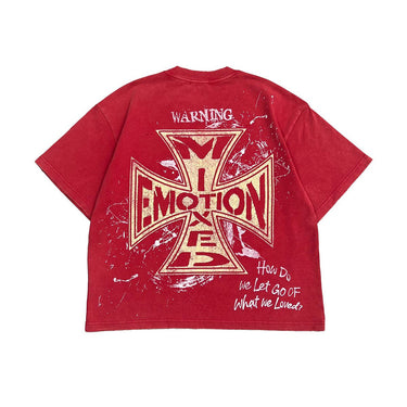 Mixed Emotions - Crimson Tee - Red - Clique Apparel