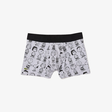 MEN’S LACOSTE X PEANUTS LONG ORGANIC COTTON BOXER BRIEFS GREY - Clique Apparel