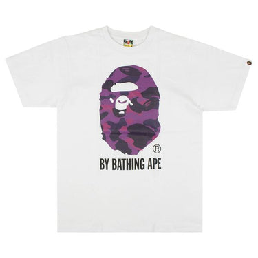 Bape - APE Tee - White/Purple - Clique Apparel