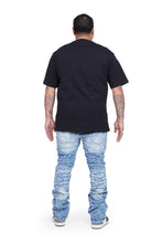 Load image into Gallery viewer, Valabasas - Stacked Botched Stacket Jeans - Lt. BLue Washed - Clique Apparel