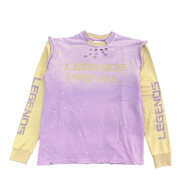 LP - Twofer Crew Neck Purple - Clique Apparel