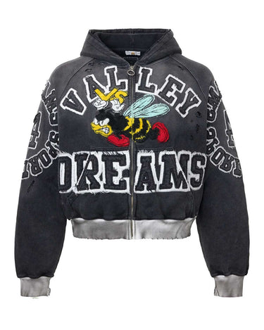 Vale Forever -Anthem zip-up hoodie blk - Clique Apparel