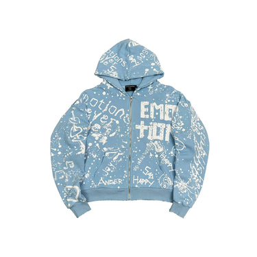 Mixed Emotion - Graffiti Hoodie - Blue - Clique Apparel