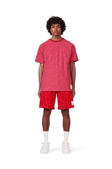 PURPLE - P419 TERRY TOWEL SHORT - FIERY RED - Clique Apparel