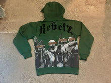 Load image into Gallery viewer, Point Blank - Rebelz Luxe Rhinestone Hoodie - Green