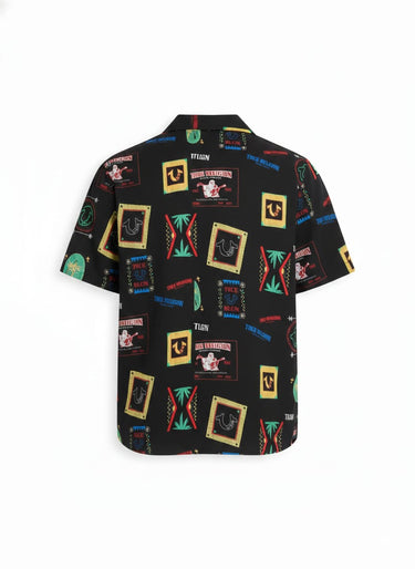 True Religion - SS Camp Collar Resort Shirt - Black - Clique Apparel