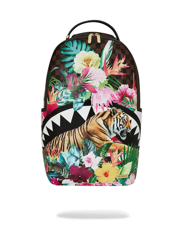 Sprayground - Sip Flowering Jungle Shark Backpack - Clique Apparel