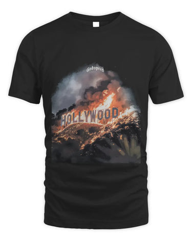 Godspeed- Hollywood Inferno II Tee - Black - Clique Apparel