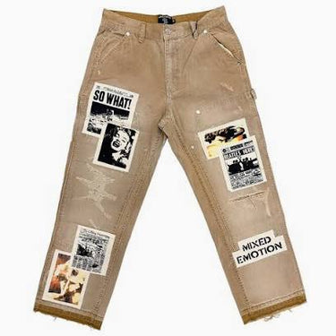 Mixed Emotion - Newspaper Pant - Brown - Clique Apparel