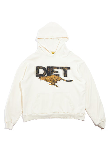 Diet Starts Monday - Cheetah Hoodie - Antique White - Clique Apparel