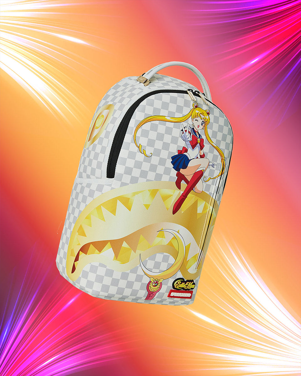 Sprayground Unisex Sailor Moon Wink DLSXV Backpack 910B4746NSZ White/Grey