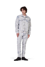 Load image into Gallery viewer, Purple - P001 Low Rise Skinny Jean Cracked White Over Light Indigo - Clique Apparel