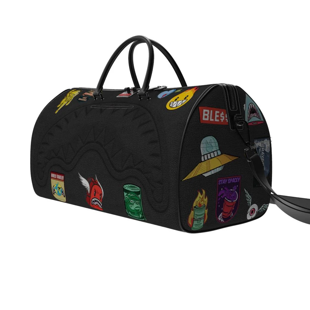 Sprayground - Sharkmouth Emobossed Patches Large Duffle - Clique Apparel