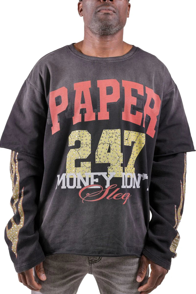 Paper Money -  Layered LS Shirt