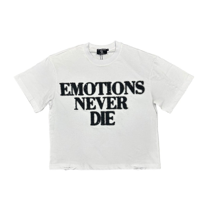Mixed Emotions - White  End Rhinestone - Clique Apparel