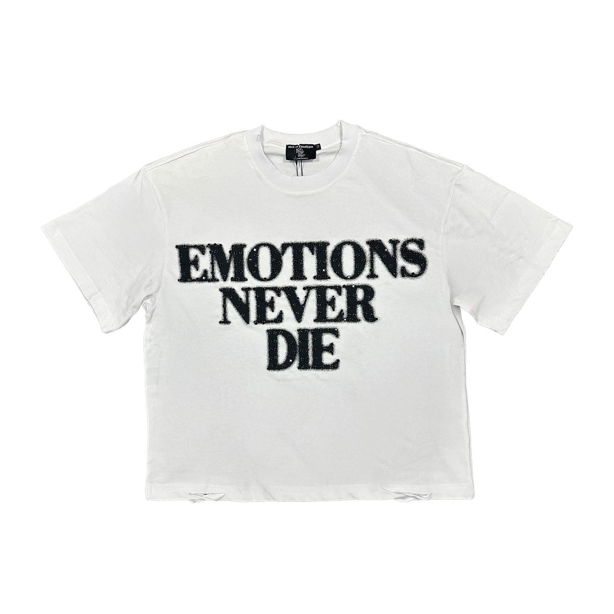 Mixed Emotions - White  End Rhinestone - Clique Apparel