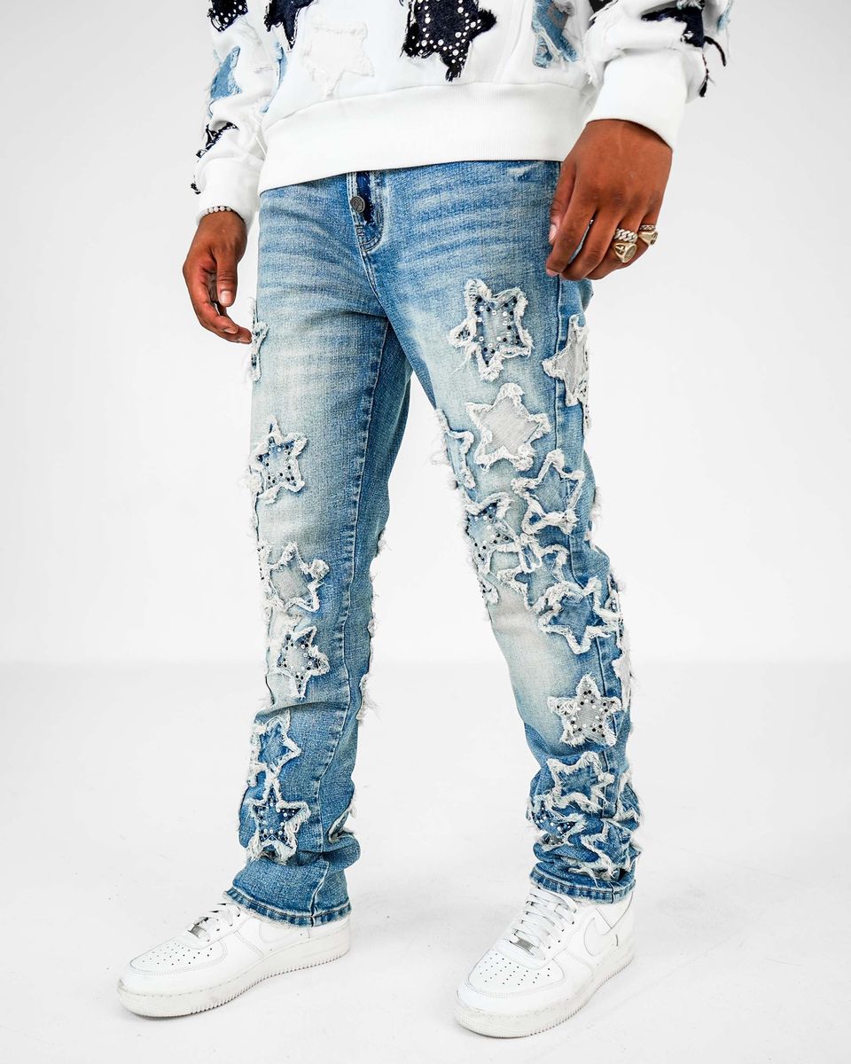 Preme - Preme Star Applique Jean - Indigo Blue