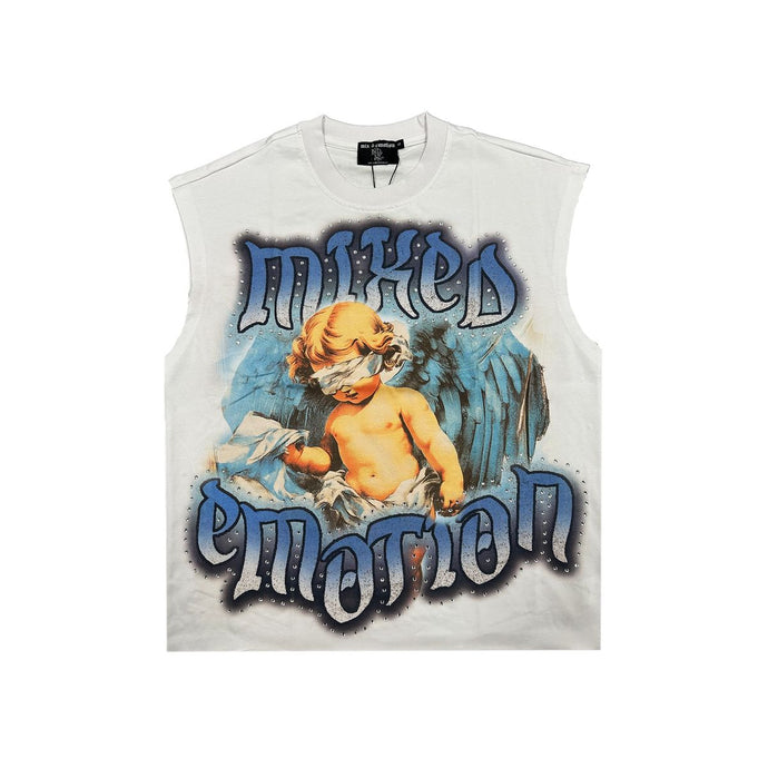 Mixed Emotions - Angels Sleeveless Tee (White)