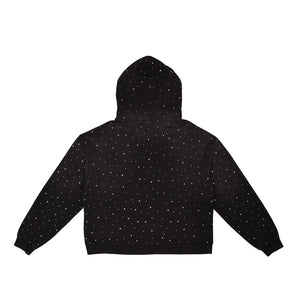 First Row -ALLOVER RHINE STONE PULLOVER HOODIE