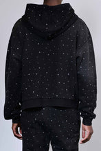 Load image into Gallery viewer, First Row -ALLOVER RHINE STONE PULLOVER HOODIE