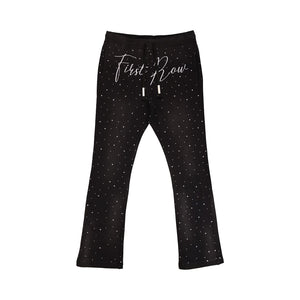 First Row-ALLOVER RHINE STONE STACK JOGGER