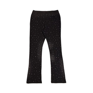 First Row-ALLOVER RHINE STONE STACK JOGGER