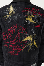 Load image into Gallery viewer, Serenede - Chorus Of Wings Denim Jacket - Black