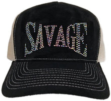 Load image into Gallery viewer, Savage Rhinestone Trucker Hat – Multi color
