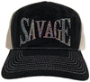 Savage Rhinestone Trucker Hat – Multi color