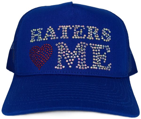 Haters Love Me Rhinestone Trucker Hat – Multi color