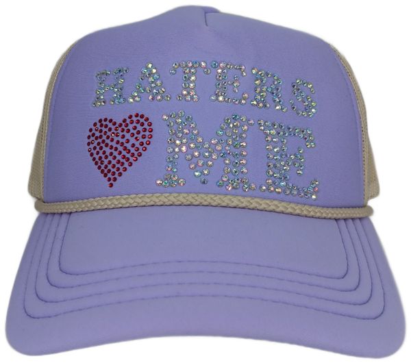 Haters Love Me Rhinestone Trucker Hat – Multi color