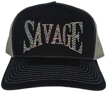 Load image into Gallery viewer, Savage Rhinestone Trucker Hat – Multi color