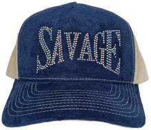 Load image into Gallery viewer, Savage Rhinestone Trucker Hat – Multi color