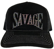 Load image into Gallery viewer, Savage Rhinestone Trucker Hat – Multi color