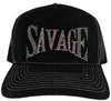 Savage Rhinestone Trucker Hat – Multi color