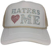 Haters Love Me Rhinestone Trucker Hat – Multi color