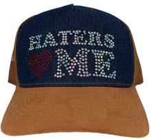 Load image into Gallery viewer, Haters Love Me Rhinestone Trucker Hat – Multi color