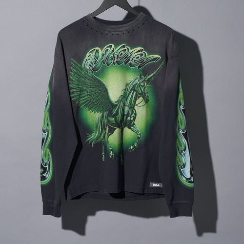DUAA Unique Long Sleeve Shirt Green