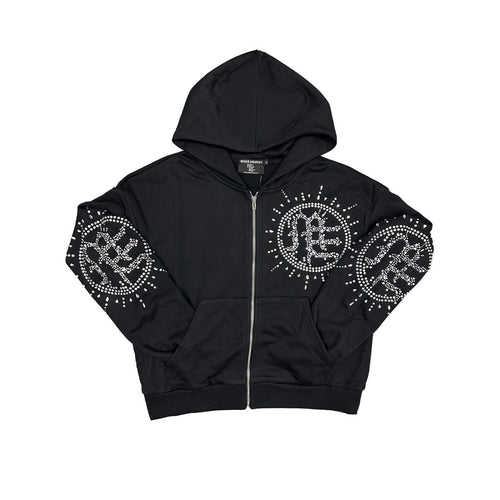 Mixed Emotion - Eclipse Black Rhinestone Hoodie