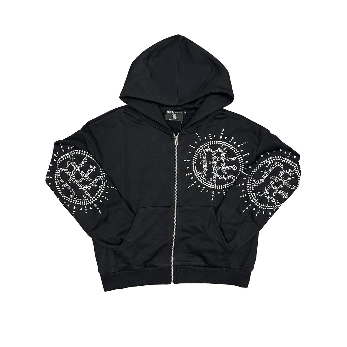 Mixed Emotion - Eclipse Black Rhinestone Hoodie