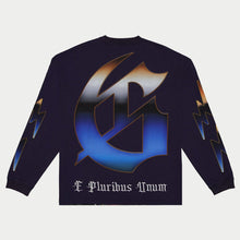 Load image into Gallery viewer, Godspeed - Sputnik Long Sleeve T-Shirt - Navy