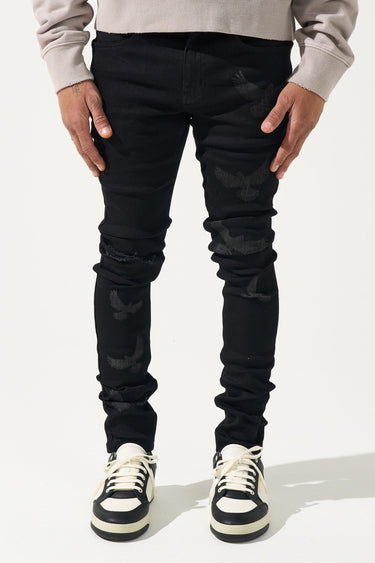 Serenede - "PEACE" Black Jeans - Clique Apparel