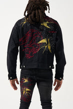 Load image into Gallery viewer, Serenede - Chorus Of Wings Denim Jacket - Black