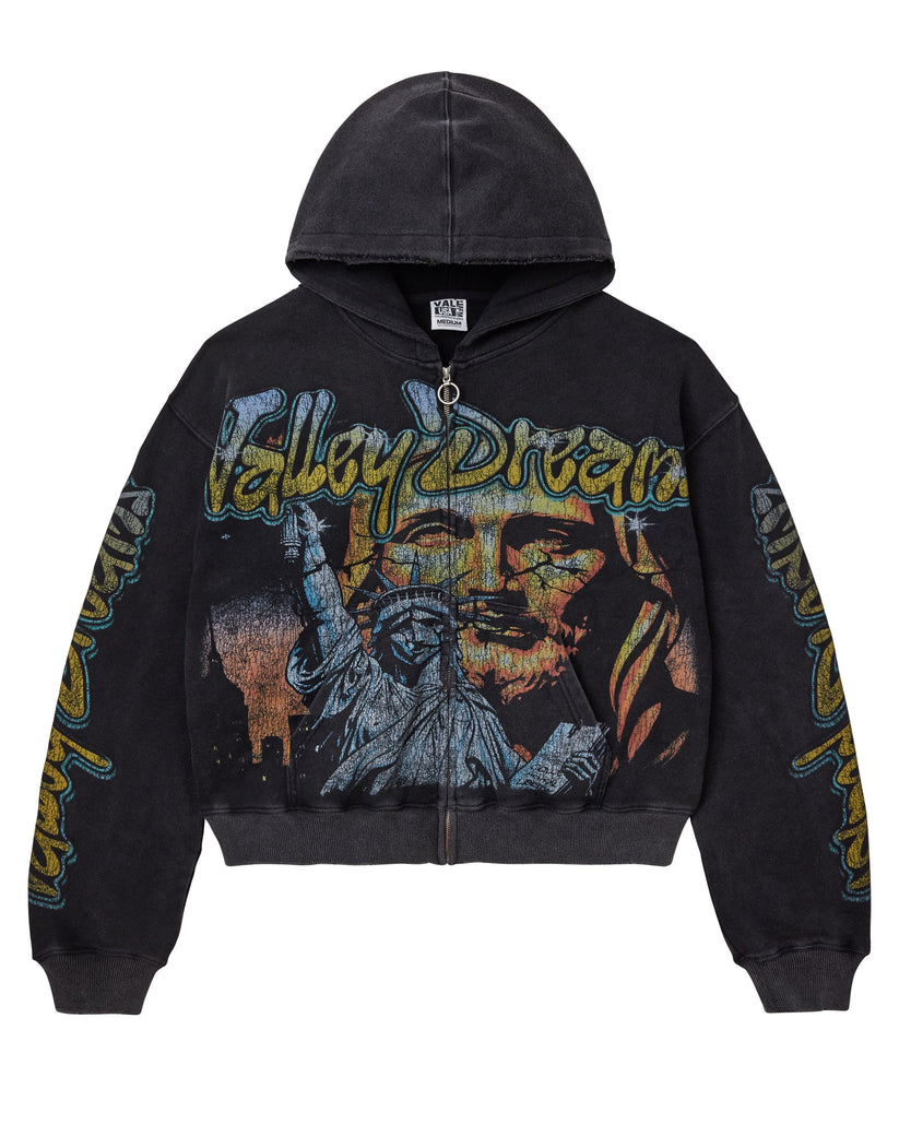 Vale Forever - Gods Liberty Zip up Hoodie - Black