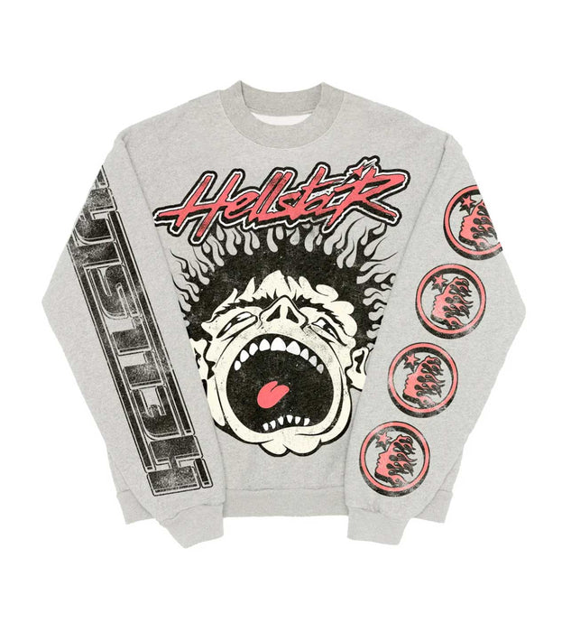 HS - Records Crewneck - Heather Grey