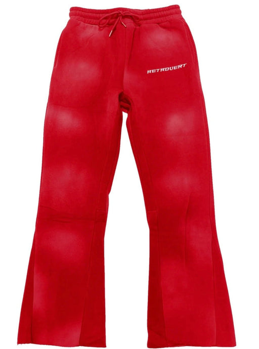 RETROVERT-FLARE RED SWEATPANTS