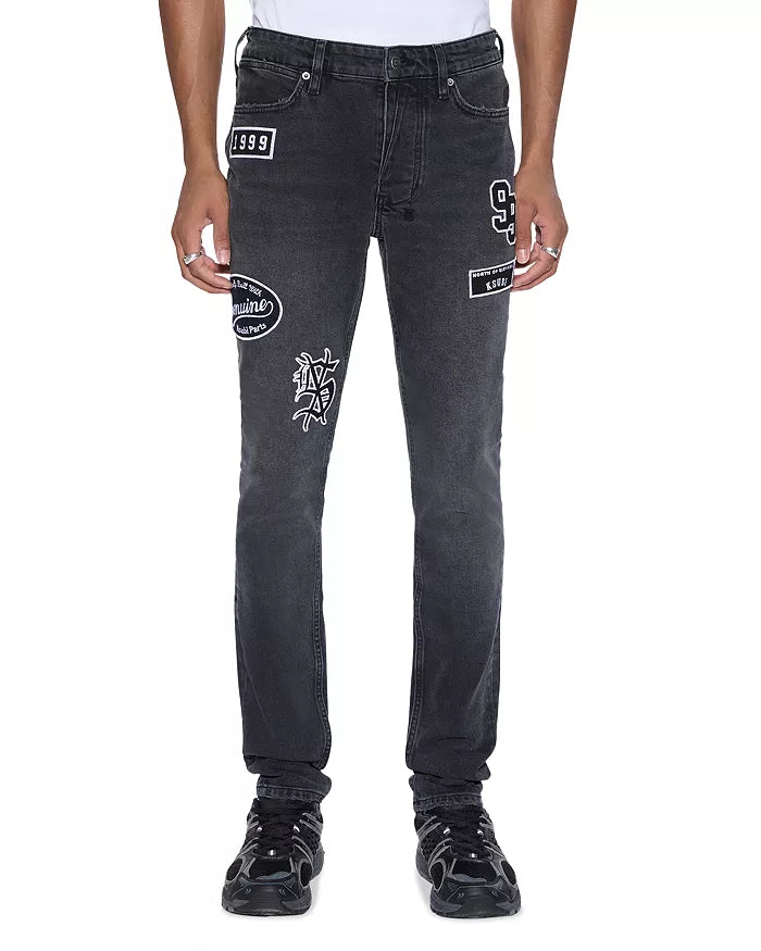 Ksubi - van winkle roadhouse black patched - Black