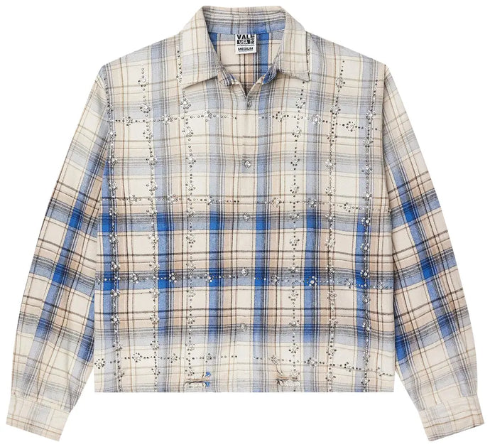 Valley  Forever -Skyfall Flannel - Cream/Blue - Clique Apparel