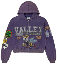 Load image into Gallery viewer, Valley  Forever - Army Zip up Hoodie - Purple