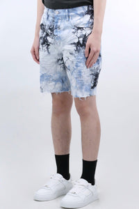 P020 TIE DYE SHORTS - BLUE/BLACK - Clique Apparel